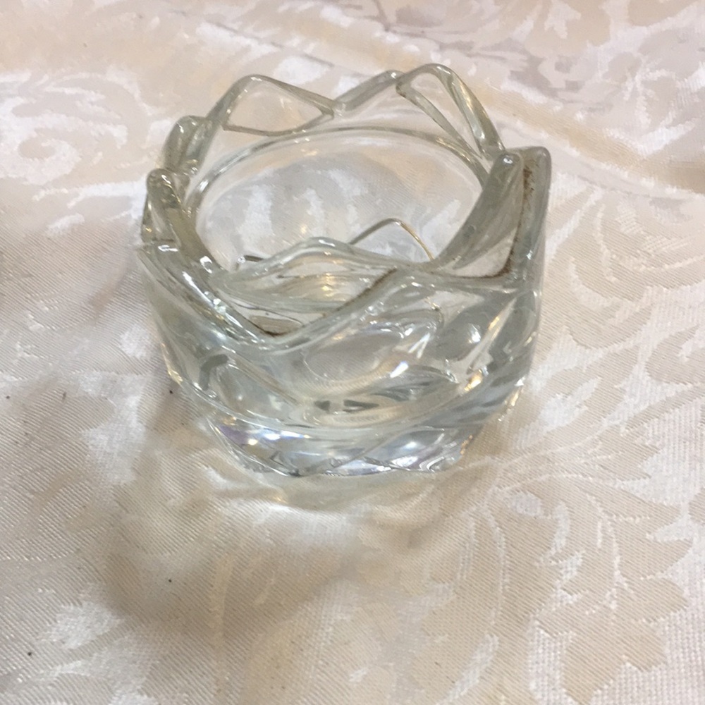Indiana Glass Co Lotus Style Candle Holder